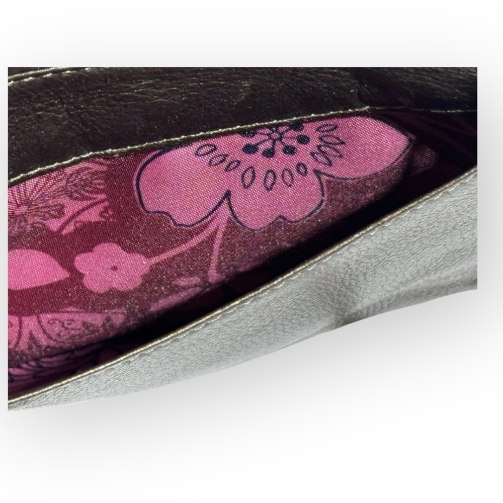 Brighton Leather Coin Pouch Brown Flower Small Purse - Picture 8 of 11
